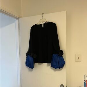 Elegant Black and Blue Women's Top